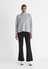 Paisie Contrast Whipstitch Jumper in Grey